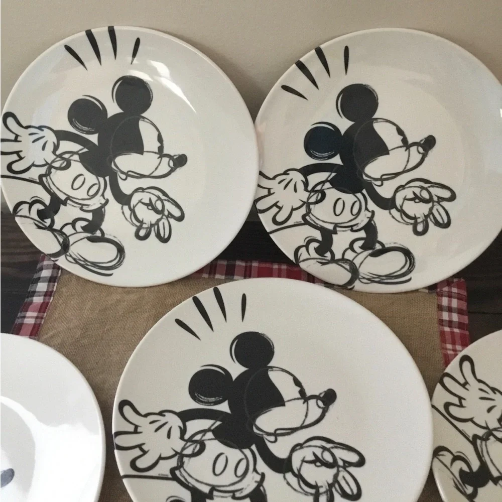 Disney Sketch Mickey Mouse Melamine Plates set of 5